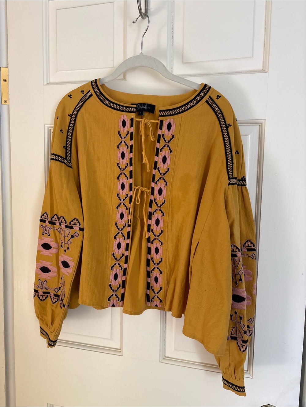 RD+Koko Embroidered Balloon Sleeves Swing Jacket